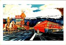 AMARILLO, TX Texas  BIG TEXAN RESTAURANT Old Route 66~Roadside 1994 4X6 Postcard picture