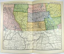 Western Canada - Original 1898 Railroad Map by The American Bank Note Company picture