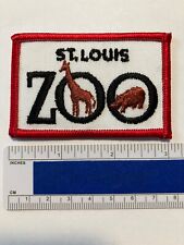 Vintage St Louis Zoo Embroidered Travel Souvenir  Patch Missouri Giraffe Hippo picture