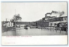 c1905 Inter Lake Pulp Mill Steamer Exterior Building Appleton Wisconsin Postcard picture