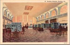 HERSHEY, Pennsylvania Postcard HERSHEY MUSEUM Interior View / Linen 1939 Unused picture