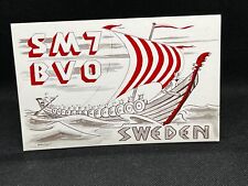 1961 QSL CARD SM7BVO SWEDEN VIKING SHIP picture