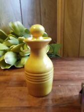 Yellow Ceramic Cylinder Shape Vase With Lid picture