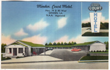 LINEN Postcard      MINDEN COURT MOTEL  -  MINDEN,  LOUISIANA picture
