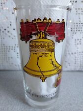 VINTAGE 1976 BICENTENNIAL CELEBRATION LIBERTY BELL DRINKING GLASS picture