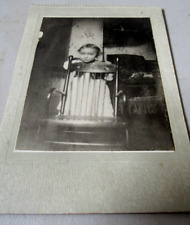 Antique c. 1870s to 1900 Cabinet Photo Child  behind chair picture
