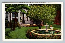 Charleston SC, Courtyard View, St John Hotel, South Carolina Vintage Postcard picture