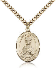 Saint Henry Ii Medal For Men - Gold Filled Necklace On 24 Chain - 30 Day Mon... picture
