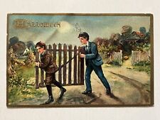1911 Tuck #183 Halloween Postcard Two Boys Stealing A Gate picture