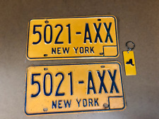 Pair New York License Plates (1973-86] - 5021-AXX picture