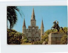 Postcard The St. Louis Cathedral and Jackson Memorial, New Orleans, Louisiana picture
