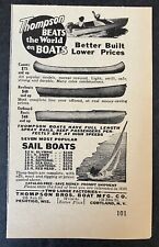 1942 Thompson Beats The World on Boats Cortland NY Peshtigo WI Vintage Print Ad picture