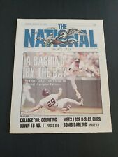 THE NATIONAL SPORTS DAILY PAPER AUGUST 12 1990 A BASHING WALT WEISS OAKLAND A,S picture