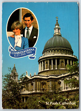 c1960s St. Pauls Cathedral Charles Diana Vintage Postcard Continental picture