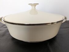 Lenox Solitaire Ivory Platinum Round Covered Serving Bowl picture