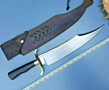 20” Custom Handmade Stainless Steel Alamo Musso Bowie Knife With Leather Sheath picture