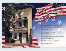 Postcard Did you know? Betsy Ross Philadelphia Pennsylvania USA picture