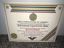 IRAQ CAMPAIGN MEDAL (OIF) COMMEMORATIVE CERTIFICATE ~ W/PRINTING TYPE-1 picture