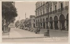c.1930 Velasco RPPC Street Scene by Hotel Diligencias Entrance, Veracruz, Mexico picture
