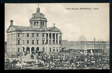 Early Marshall TX Court Square Historic Vintage Postcard Matthewson Drug Pub. picture