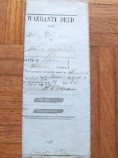 1857 PROPERTY LAND DEED PROPHETSTOWN IL ALONZO DAVID TO DAVID UNDERHILL picture