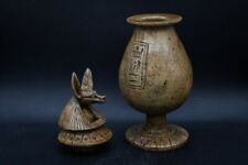 Unique Ancient Antiques Anubis Canopic jars God Of Underworld Rare Pharaonic BC picture