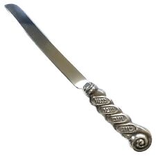 Vintage Kabbalah Challah Knife  for Shabbat and Festivals - Eletroformed Silver picture