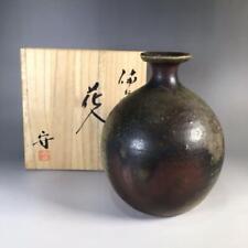 Vase Japanese Pottery of Bizen #5394 17cm/6.7