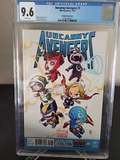 UNCANNY AVENGERS #1 CGC 9.6 GRADED 2012 SKOTTIE YOUNG BABY VARIANT COVER ART picture