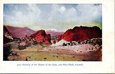 VINTAGE POSTCARD GATEWAY OF THE GARDEN OF THE GODS & PIKE'S PEAK COLORADO c 1905 picture