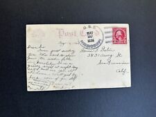 Postcard USS Mississippi Battle Ship Cancellation Post Mark May 1925 picture