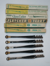 Vintage Fletcher Gold Tip Glass Cutters Lot of 11 B1 picture