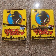 2 Box Lot of 1990 Dick Tracy Movie Trading Cards Factory Wax Boxes. 72 Packs.  picture