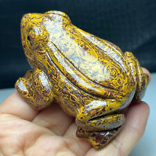 Natural Crystal Specimen.Gold wire stone. Hand-carved.The Exquisite FROG.GIFT.NH picture