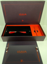 NEW ISAIA x DELTA ITALIAN CRAFTED RED RESIN  LIMITED EDITION ROLLERBALL PEN~$375 picture