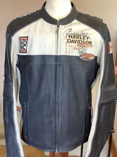 HARLEY DAVIDSON Men’s Size XLT (Tall) Leather Racing Jacket picture