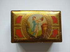 Vintage Luxor Cosmetics Powder Hinged Tin Ad Vanity Table Box Art Nouveau picture