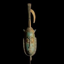 African Mask From The Guru Tribe Tribe Art Vintage Baule Mask Wall Tribal-9822 picture