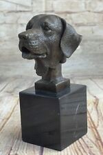 100% BRONZE STATUE HUNTING DOG RETRIEVER LABRADOR HIGHLY DETAILED SCULPTURE GIFT picture