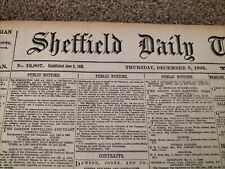 5th Dec 1895 SHEFFIELD DAILY TELEGRAPH Full Newspaper Excellent Ex Bound picture
