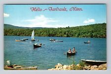 Faribault MN-Minnesota, Scenic Greetings, Water Sports, Vintage Postcard picture