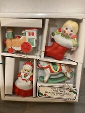 Vintage Fitz And Floyd Ceramic Christmas Ornaments Set Of 4 picture