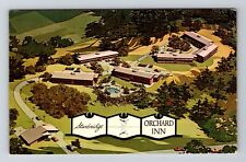 Sturbridge MA-Massachusetts Aerial View Orchard Inn Antique Vintage Postcard picture