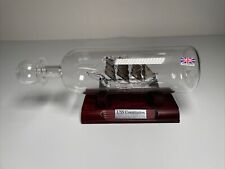 VTG Mayflower Glass USS Constitution Glass Ship in a Bottle Hand Made in UK 🇬🇧 picture