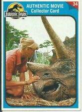 Vintage Jurassic Park Movie Collector Card # 34 SGT. T-Rex Turner Kenner picture