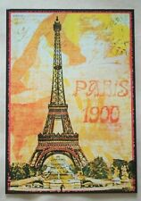 Vintage Postcard Paris Tour Eiffel Tower Art Nouveau 1900 Made in France 4