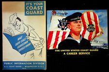 U. S. Coast Guard Lot Of 2 Booklets 1940's-50's Career Service & Public Info picture