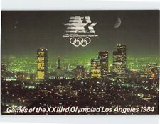 Postcard Night Time View of Los Angeles Games of the XXIIIrd Olympiad LA 1984 CA picture