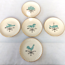 Lot 5 Vintage Lenox Weathervane Collection Coaster Mini Plate USA Rooster, Angel picture