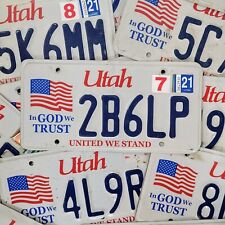 UTAH USA FLAG LICENSE PLATE 🔥FREE SHIPPING🔥~ 1 w/RANDOM LETTERS & NUMBERS picture